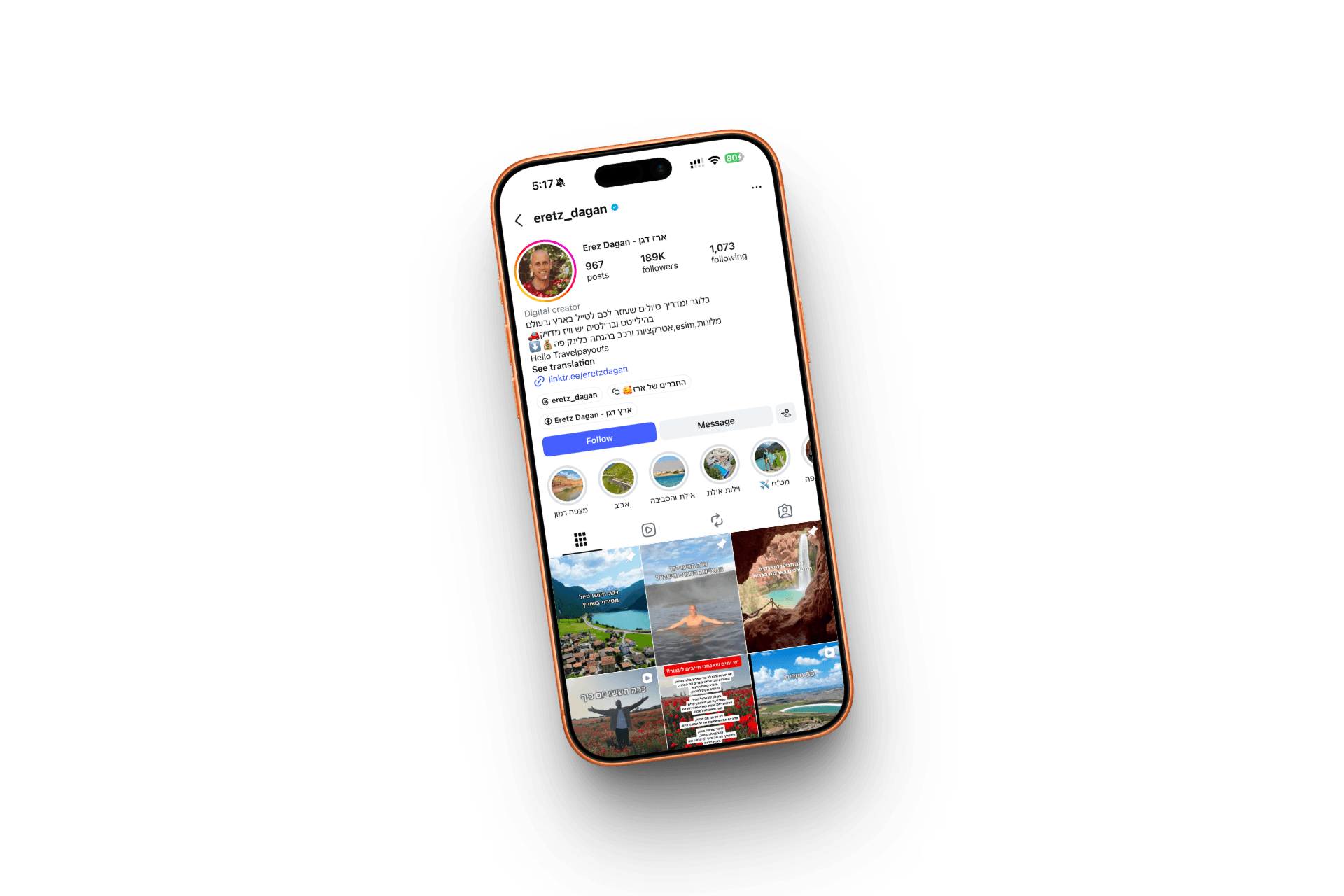 Instagram profile