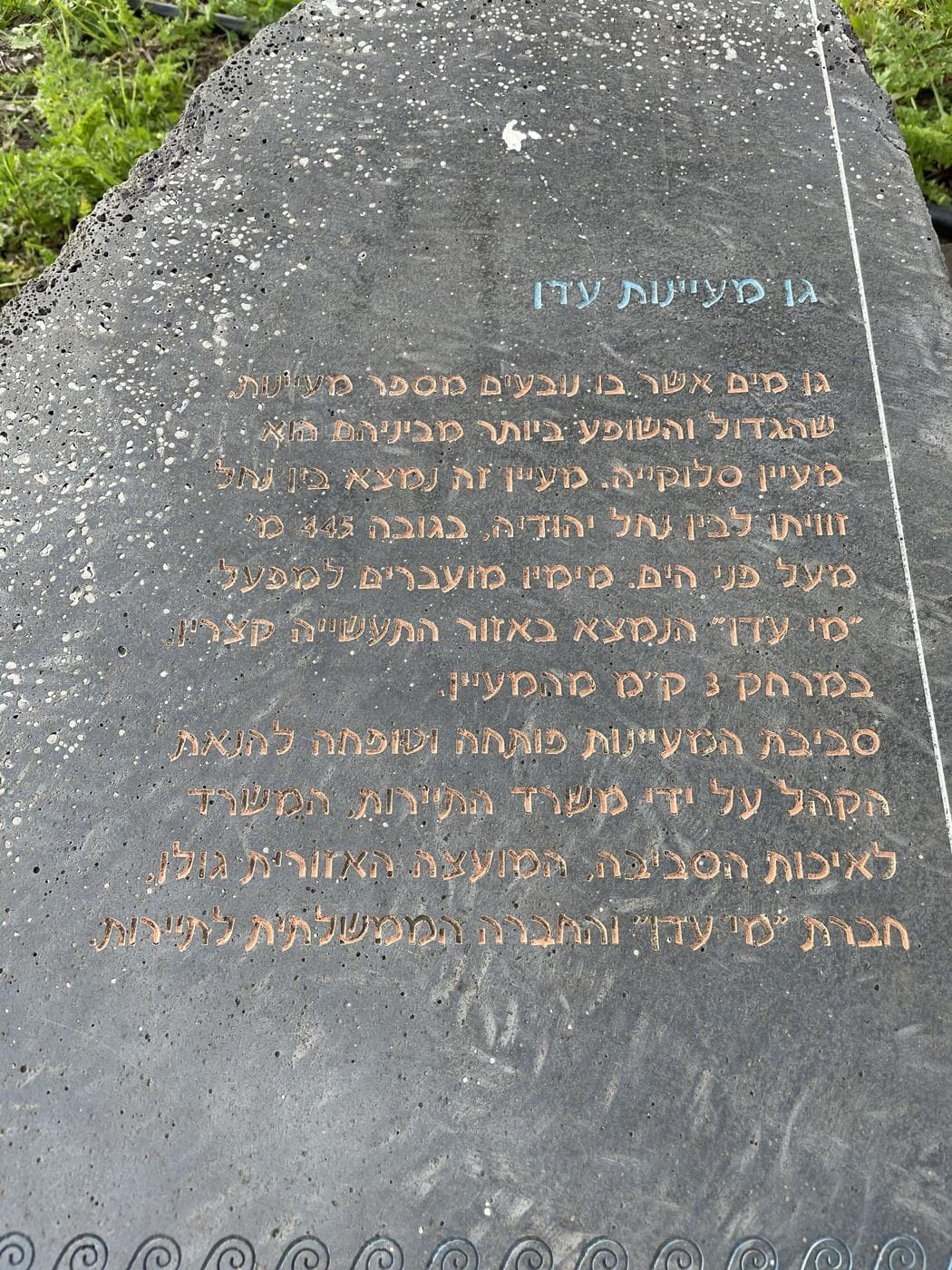 מעיינות עדן – עין סלוקיה, רמת הגולן - תמונה מהטיול